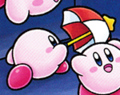 Parasol Kirby in Find Kirby!! (Battleship Halberd)