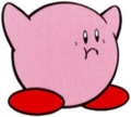 Kirby with something in his mouth