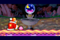 Nightmare appearing in the Fountain of Dreams after Kirby returns the Star Rod in Kirby: Nightmare in Dream Land