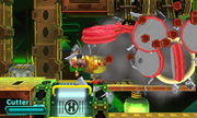 Kirby blows up some machines
