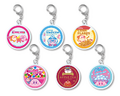Acrylic keychain collection from "Kirby's Pupupu Market" merchandise series, featuring "PoyoPoyo Medicine".