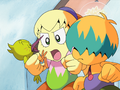 Tiff harshly scolds Tokkori for his cruel words toward Kirby.