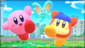 End shot with Kirby, Bandana Waddle Dee and Elfilin
