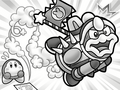 King Dedede transforms into the "King Dedede Rocket" in Kirby's Labyrinth Rescue!