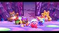 Kirby and his new friends dance