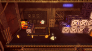 Locating the vending machine at the end of the second hallway