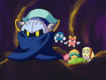 Meta Knight steps in and reveals the trap.