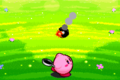 Kirby prepares to strike the bomb