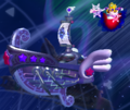Magolor summons the Lor to fight Kirby and Landia.