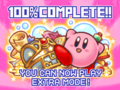 The 100% completion screen