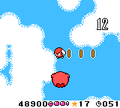 Kirby flying nearby a Bronto Burt in Kirby Tilt 'n' Tumble