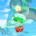 Tip image of Kirby rising into the air via Bluster Bomb