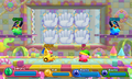 Springy Hand Land in Kirby Fighters Deluxe