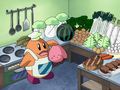 Chef Kawasaki tosses Kirby out of his restaurant.