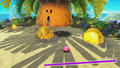 Dropping coconuts on Kirby
