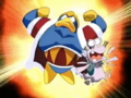 King Dedede powers up after drinking an extra strong dose of the drink.