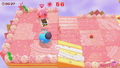 Screenshot of gameplay on the second layout for the Sheet Cake stage