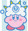 Kirby with a Kracko hat (blue outline)