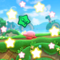Kirby dropping a Sword Ability Star