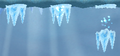 Some icicles in Kirby's Return to Dream Land