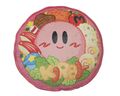 Round cushion of the Kirby Ekiben from the "Kirby Pupupu Train" 2018 events, featuring a Scarfy