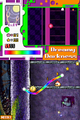 Kirby ascends several floors with the help of the Rainbow Lines.
