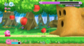 A portion of the battle with Whispy Woods in Kirby's Return to Dream Land