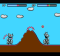 Two robotic Ricks in the Cannonball game from Kirby's Toy Box