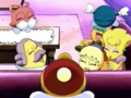 Tiff's family laughs at King Dedede after he barges into their living room.