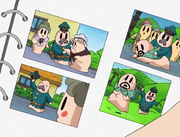 Buttercup reminisces on old photographs.
