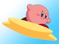 4Kids wallpaper with Kirby riding a Warp Star
