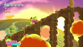 Kirby finds a castle in the clouds.