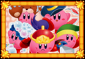 Kirby with various Copy Abilities