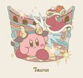 Artwork used for KIRBY Horoscope Collection merchandise series