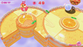 Screenshot of gameplay on the third layout for the Whole Cakes stage