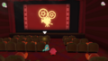 The screening room of the Waddle Dee Cinema from Kirby and the Forgotten Land