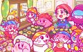 Illustration from the Kirby JP Twitter featuring Claycia