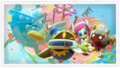 Taranza appears alongside Magolor and Susie in this ending illustration from Guest Star ???? Star Allies Go!
