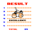 Image seen after completing the BONUS minigame with all 84 Small Stars in the Japanese version