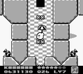 Kirby ascends toward the top of the castle.