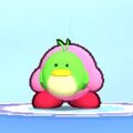 Kirby wearing the Pitch Dress-Up Mask in Kirby's Return to Dream Land Deluxe