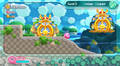 A portion of the Onion Ocean level hub in Kirby's Return to Dream Land