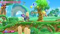 In Guest Star ???? Star Allies Go!, an extra display is added to the upper-left which shows the in-game timer as well as how many Power-Up Hearts the player has collected in the level.