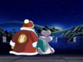 King Dedede and Escargoon great the dawn of the New Year.