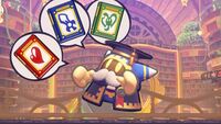 Magolor thinks about a variety of tomes to track