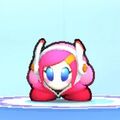Kirby wearing the Susie Dress-Up Mask in Kirby's Return to Dream Land Deluxe