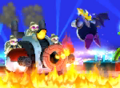 Meta Knight flying from Dedede Clones & D3 2.0's Disaster Flame