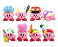 Figurines of various Kirbys made of soft vinyl, featuring Ice Kirby