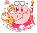 "Pupupu Tour in Tokyo" artwork from the Limited Design "Kirby of the Stars: Kirby's Locality" merchandise line