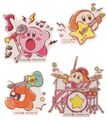 Stickers from the "Kirby x ITS'DEMO: PUPUPU ROCK" merchandise line